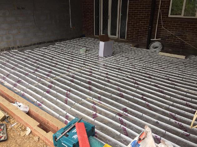 Underfloor Heating being laid